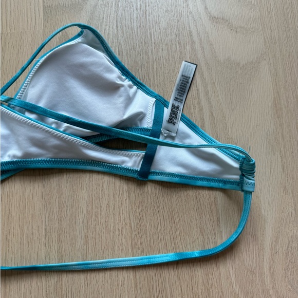 Blue Tie-Dye Women's Swim Top - Picture 12 of 12